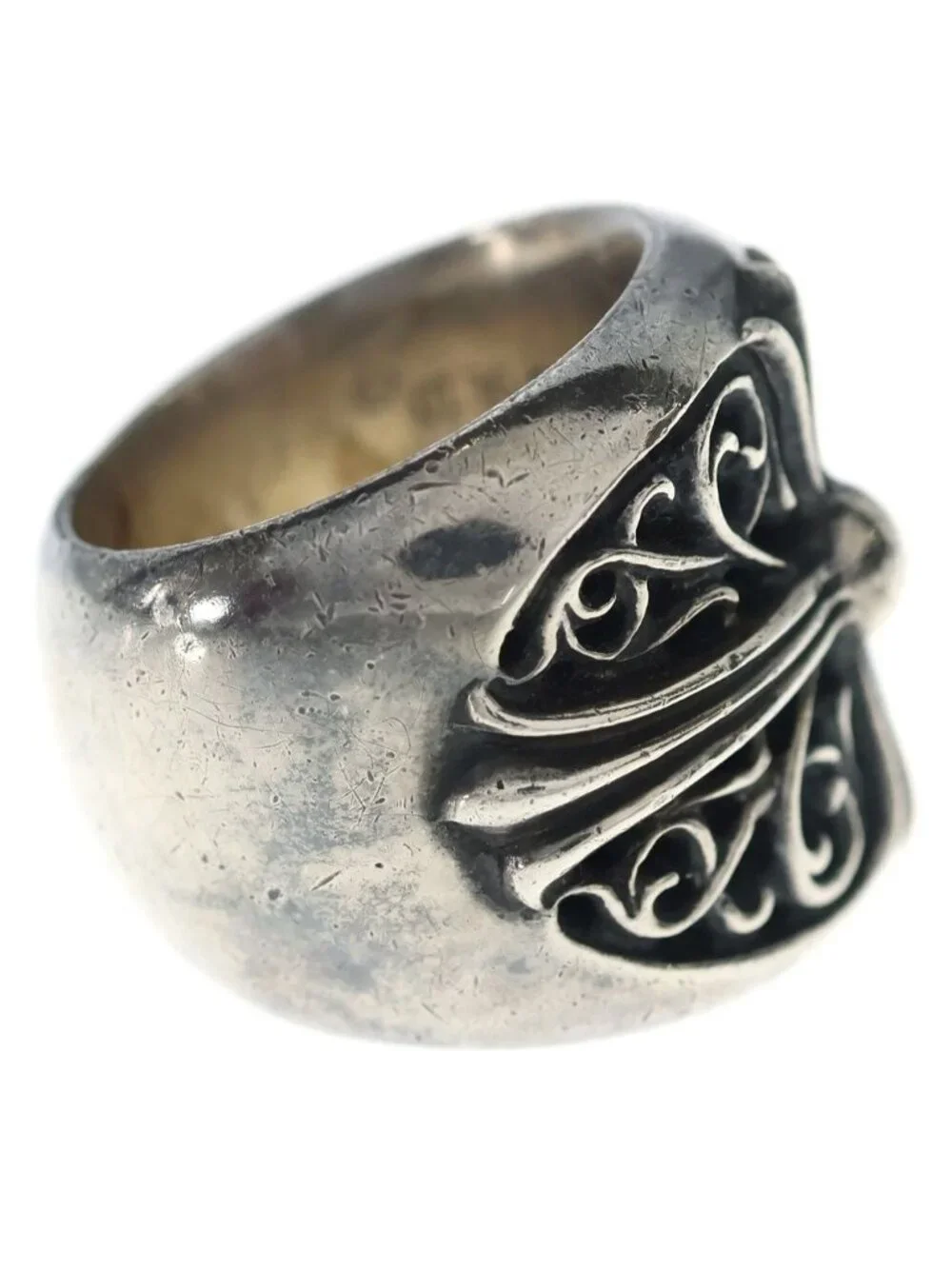 Chrome Hearts Classic Oval Cross Ring Silver